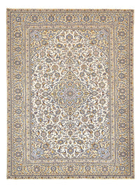 Persisk tæppe - Keshan - 355 x 256 cm - lys beige