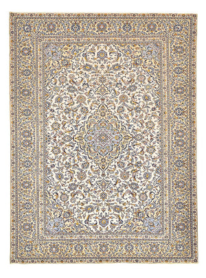 Persisk tæppe - Keshan - 355 x 256 cm - lys beige