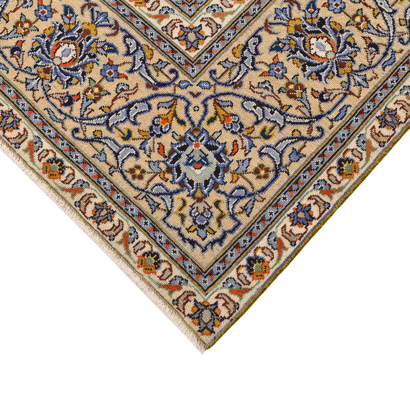Persisk tæppe - Keshan - 355 x 256 cm - lys beige