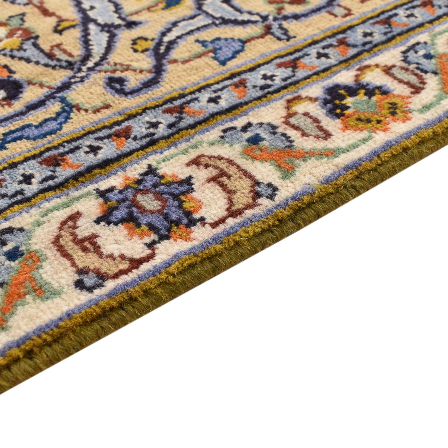 Persisk tæppe - Keshan - 355 x 256 cm - lys beige