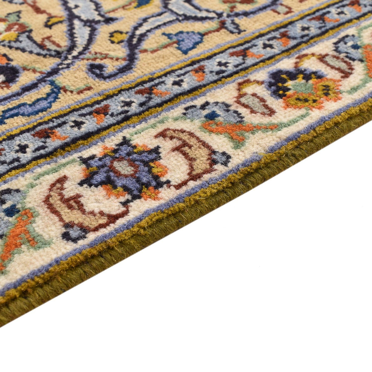 Persisk tæppe - Keshan - 355 x 256 cm - lys beige