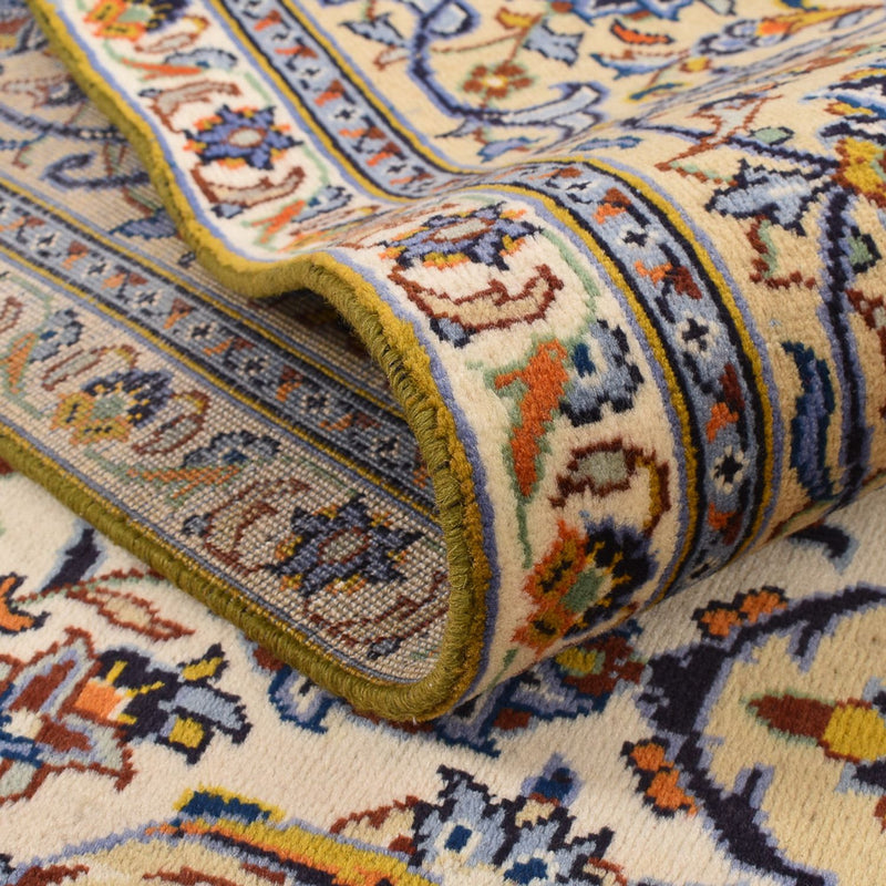 Persisk tæppe - Keshan - 355 x 256 cm - lys beige