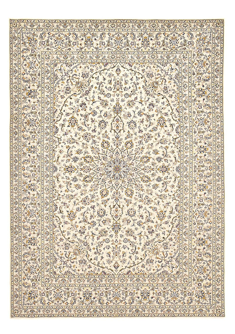 Persisk tæppe - Keshan - 355 x 245 cm - lys beige