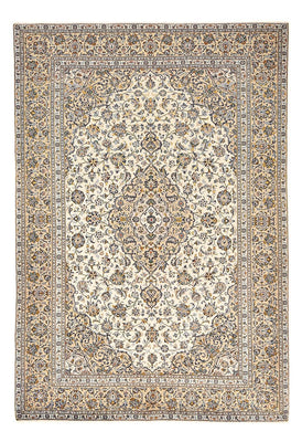 Persisk tæppe - Keshan - 343 x 238 cm - lys beige