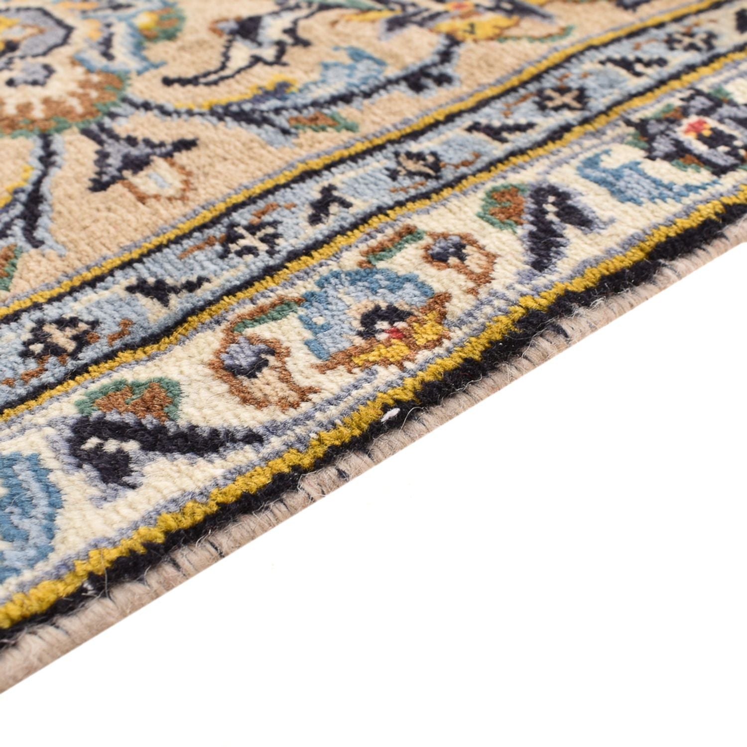 Persisk tæppe - Keshan - 343 x 238 cm - lys beige