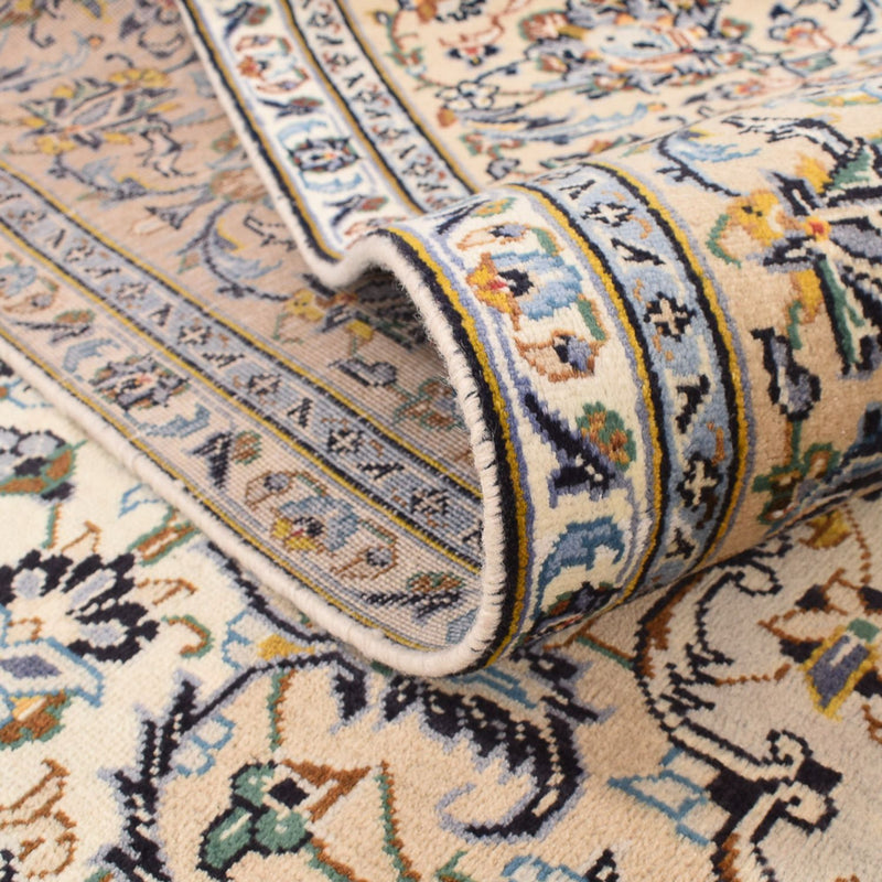 Persisk tæppe - Keshan - 343 x 238 cm - lys beige