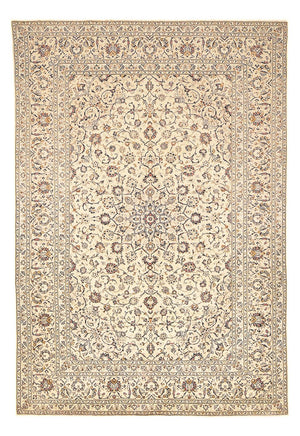 Persisk tæppe - Keshan - 359 x 243 cm - lys beige