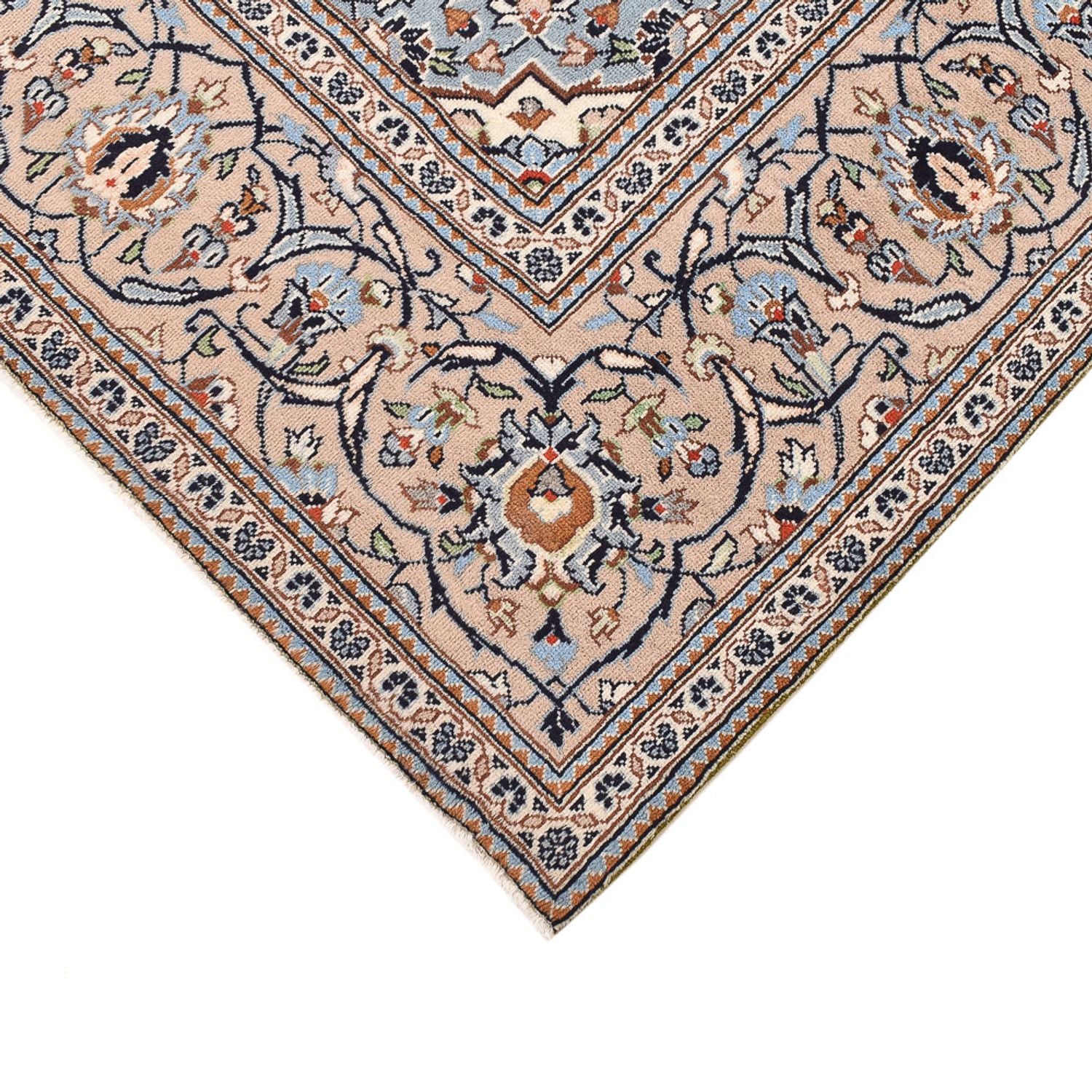 Persisk tæppe - Keshan - 303 x 202 cm - mørk beige