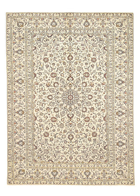 Persisk tæppe - Keshan - 340 x 238 cm - lys beige
