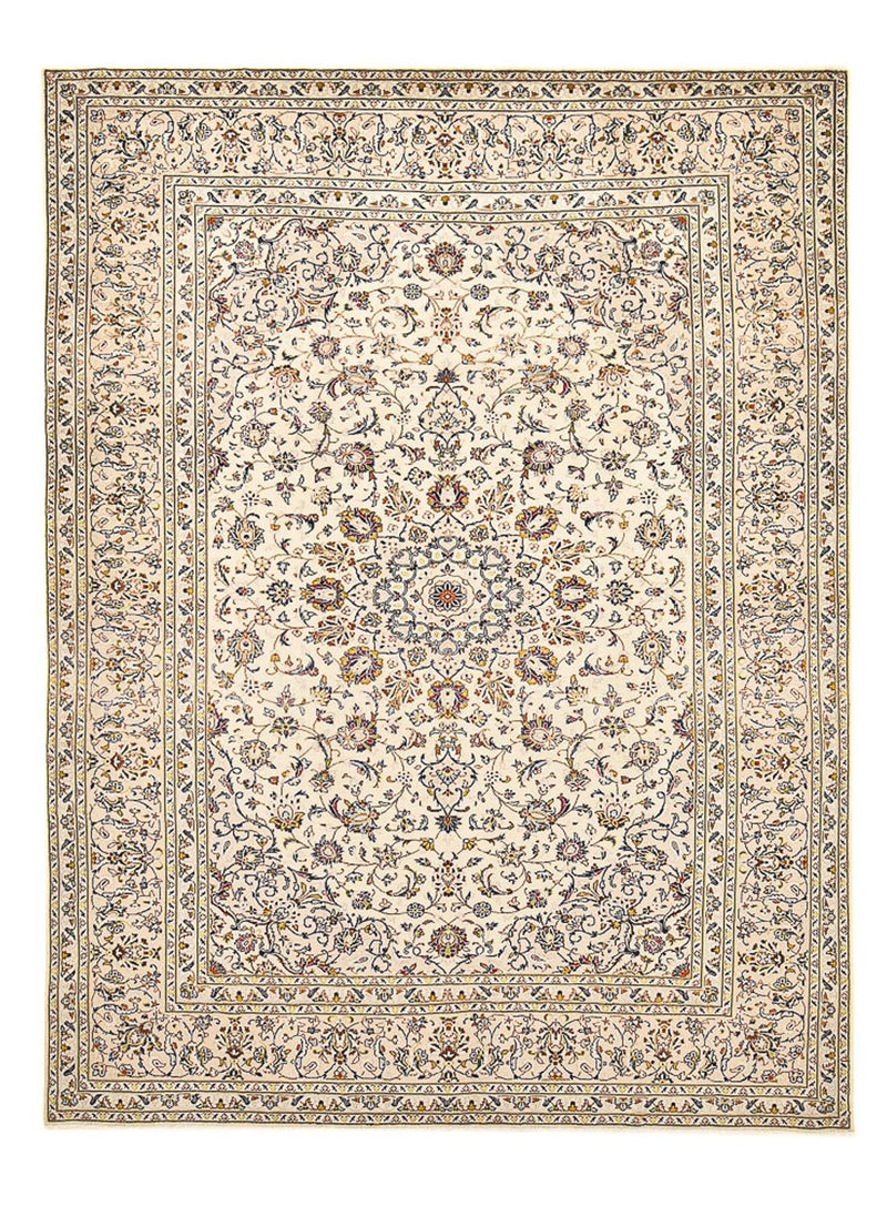 Persisk tæppe - Keshan - 342 x 245 cm - lys beige