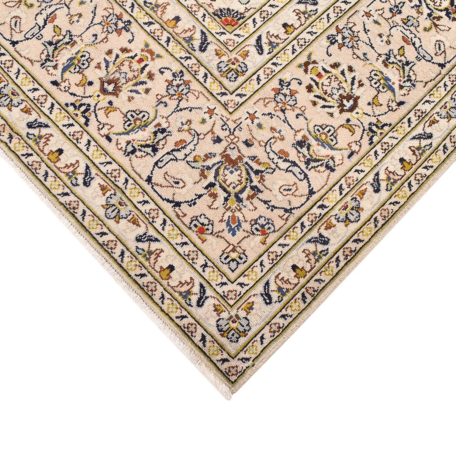 Persisk tæppe - Keshan - 342 x 245 cm - lys beige