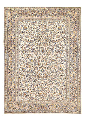 Persisk tæppe - Keshan - 380 x 271 cm - lys beige