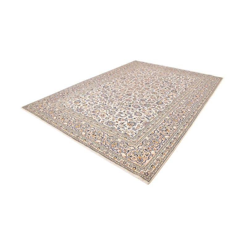Persisk tæppe - Keshan - 380 x 271 cm - lys beige