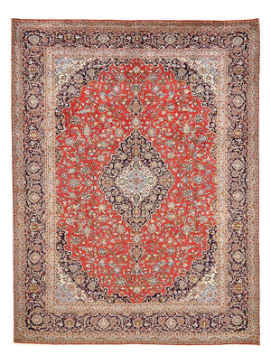 Persisk tæppe - Keshan - 426 x 311 cm - rød