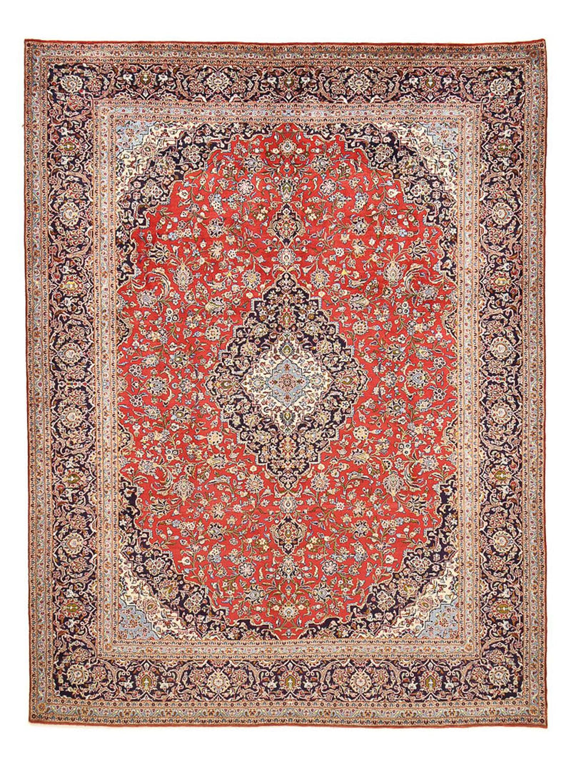 Persisk tæppe - Keshan - 426 x 311 cm - rød