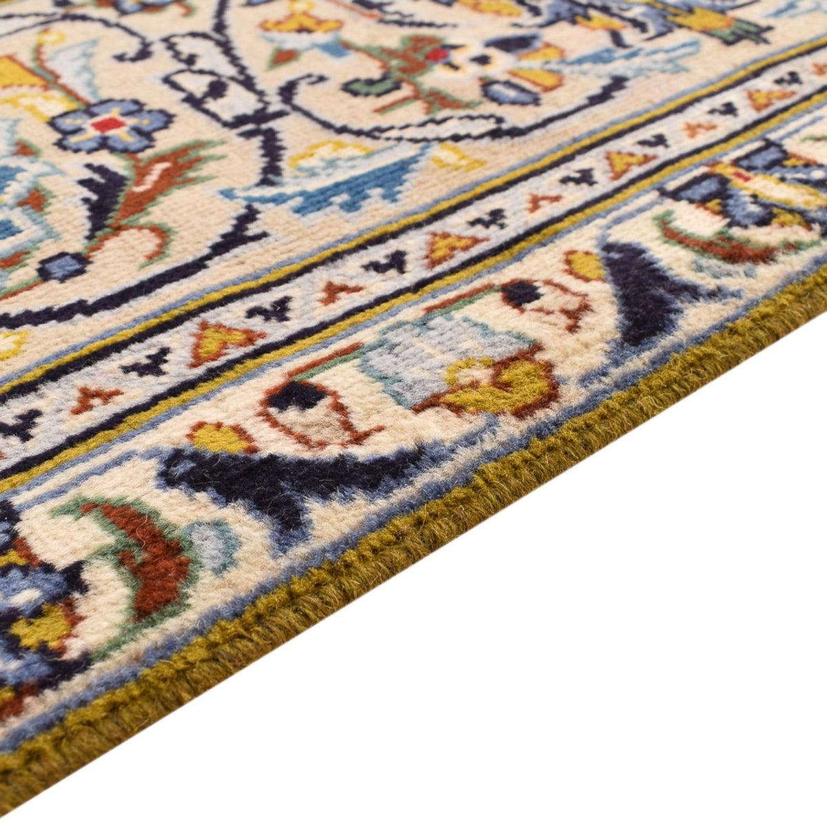 Persisk tæppe - Keshan - 350 x 249 cm - mørk beige