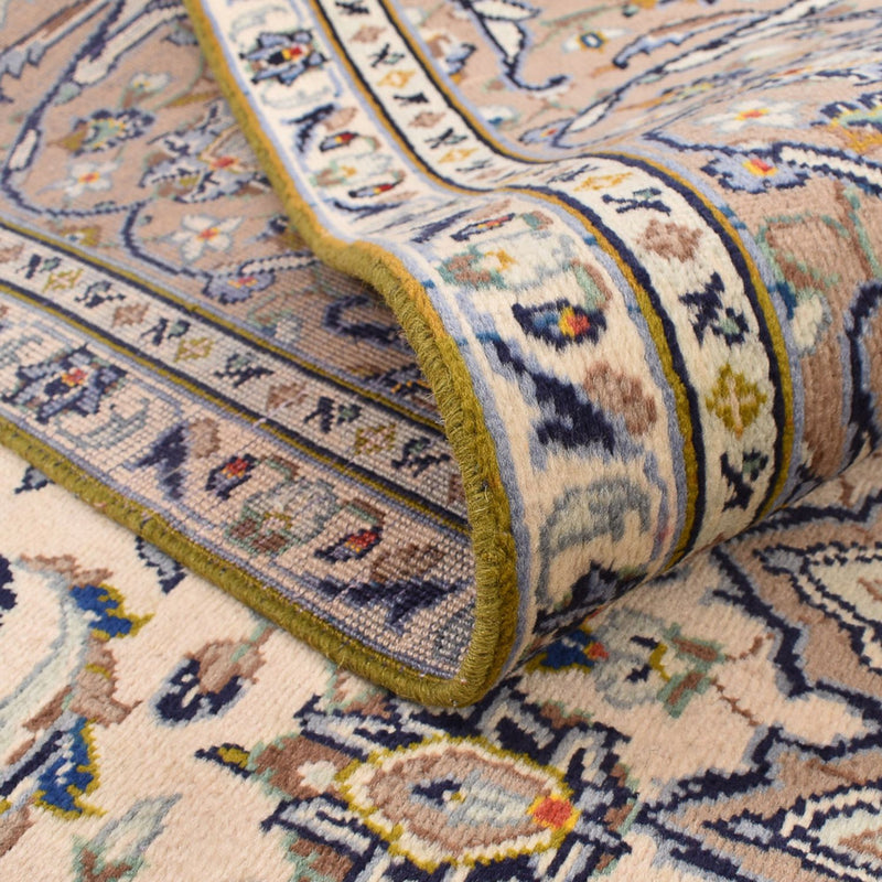 Persisk tæppe - Keshan - 345 x 250 cm - lys beige