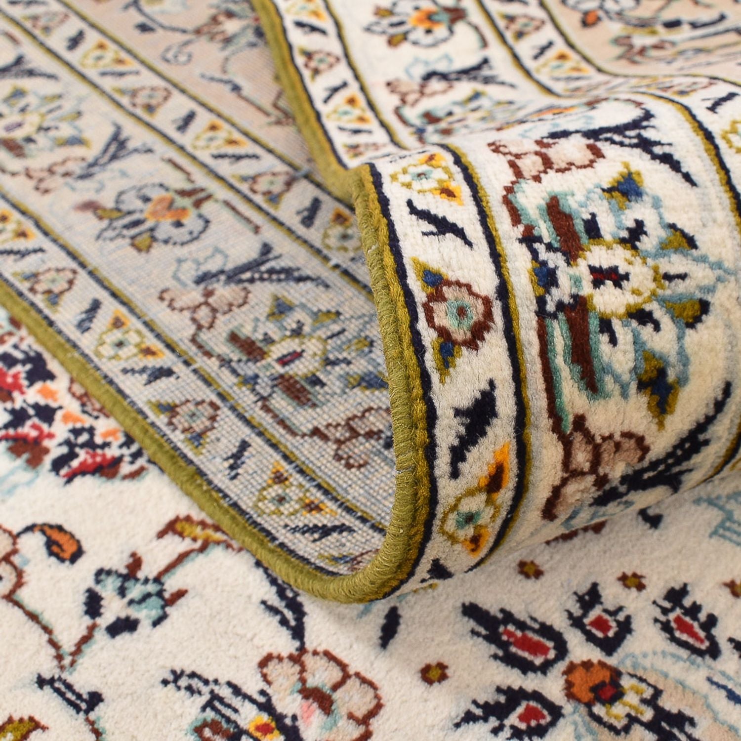 Persisk tæppe - Keshan - 397 x 293 cm - lys beige