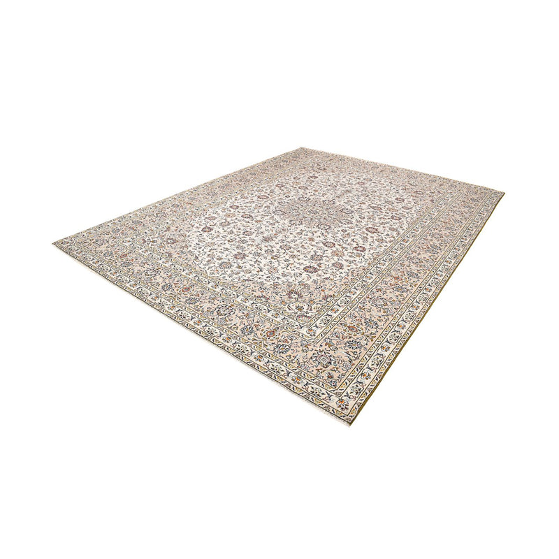 Persisk tæppe - Keshan - 397 x 293 cm - lys beige