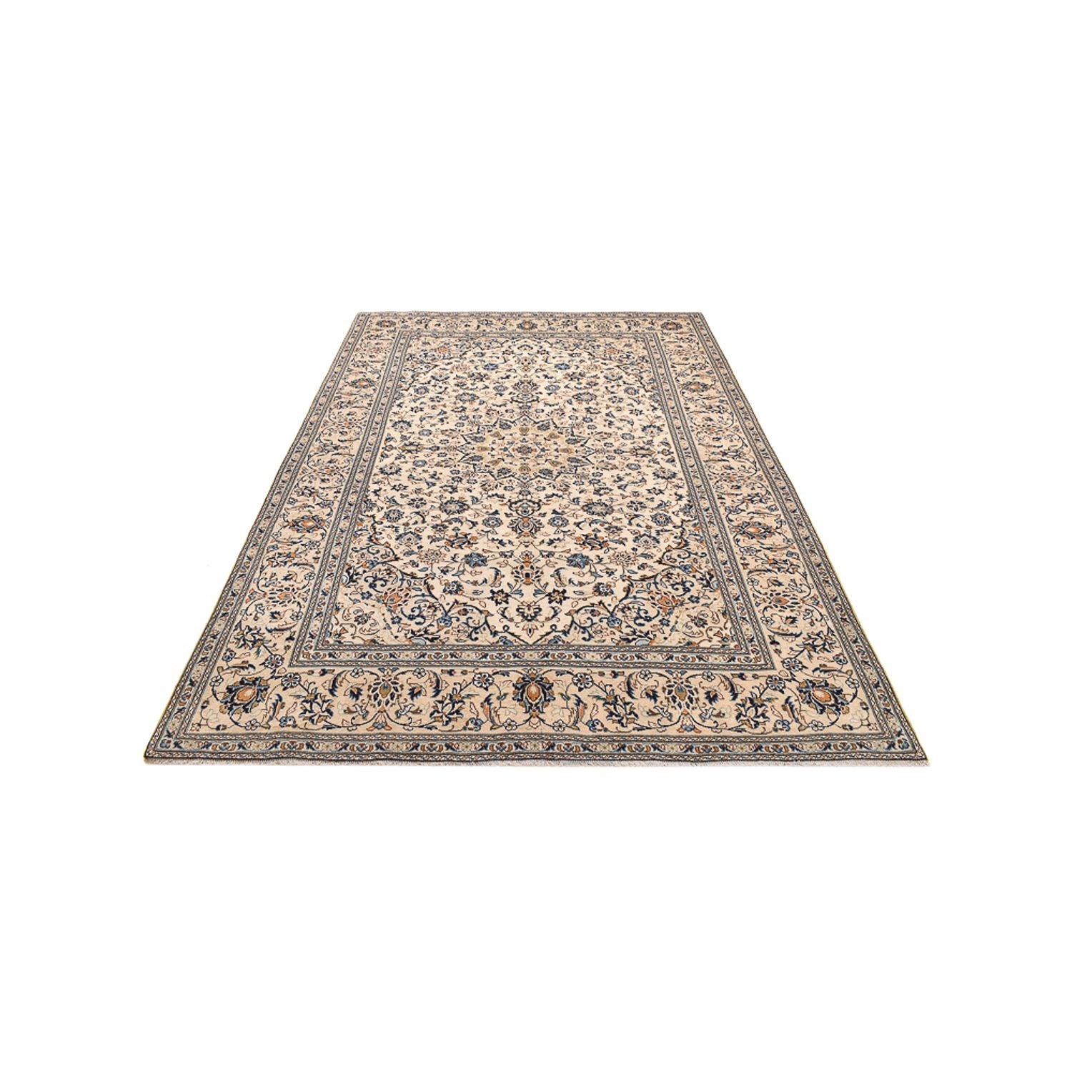 Persisk tæppe - Keshan - 310 x 196 cm - lys beige