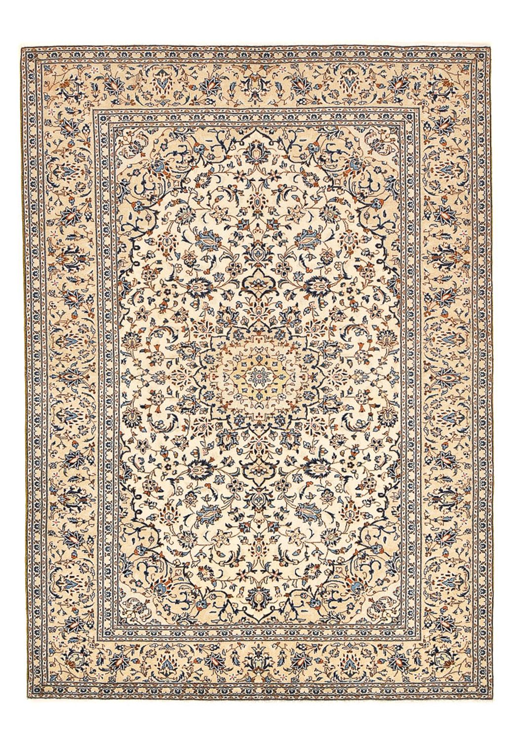 Persisk tæppe - Keshan - 293 x 201 cm - lys beige