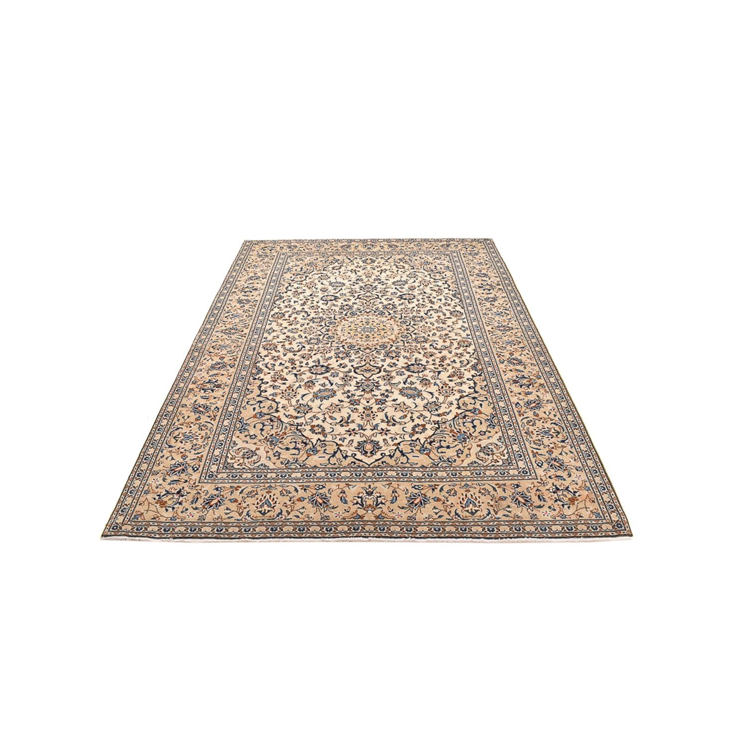 Persisk tæppe - Keshan - 293 x 201 cm - lys beige