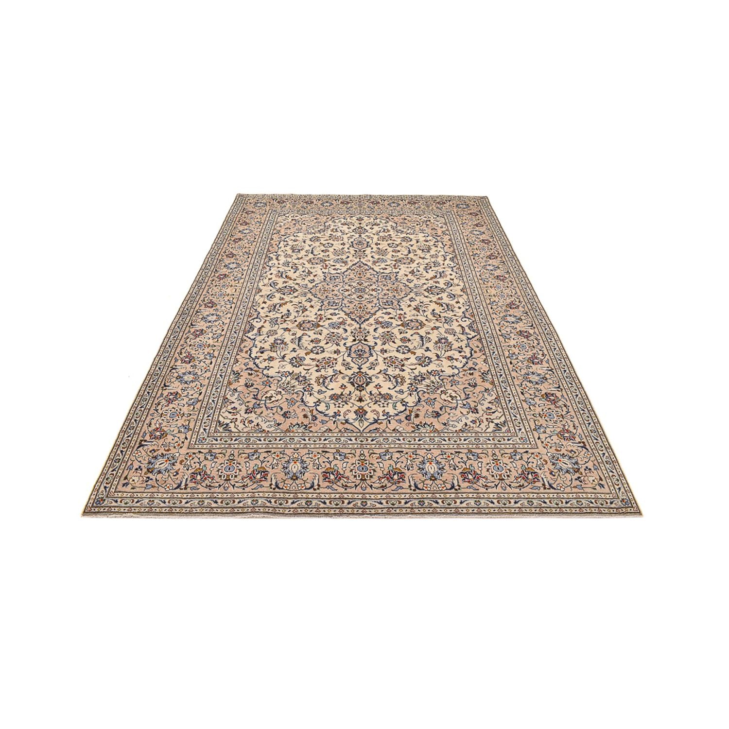Persisk tæppe - Keshan - 310 x 207 cm - lys beige