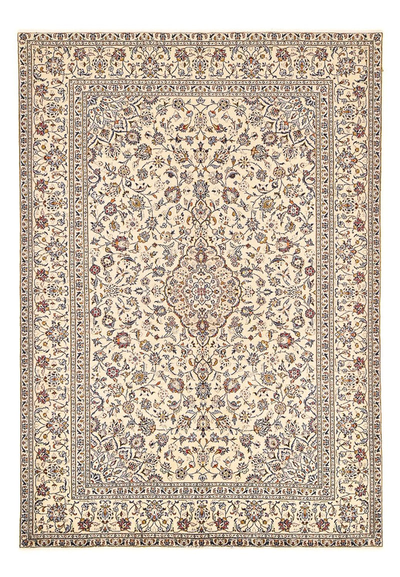 Persisk tæppe - Keshan - 295 x 196 cm - lys beige