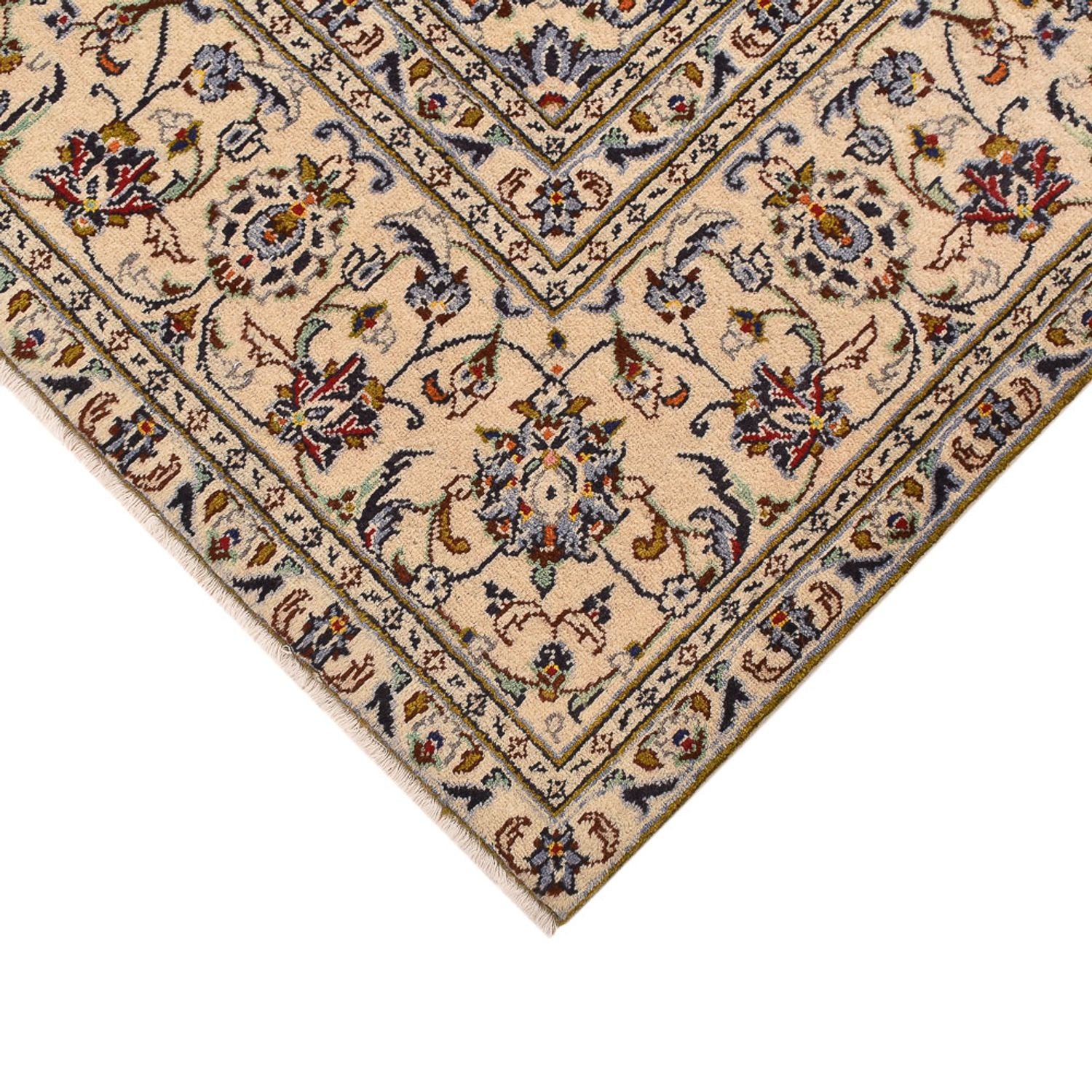 Persisk tæppe - Keshan - 295 x 196 cm - lys beige