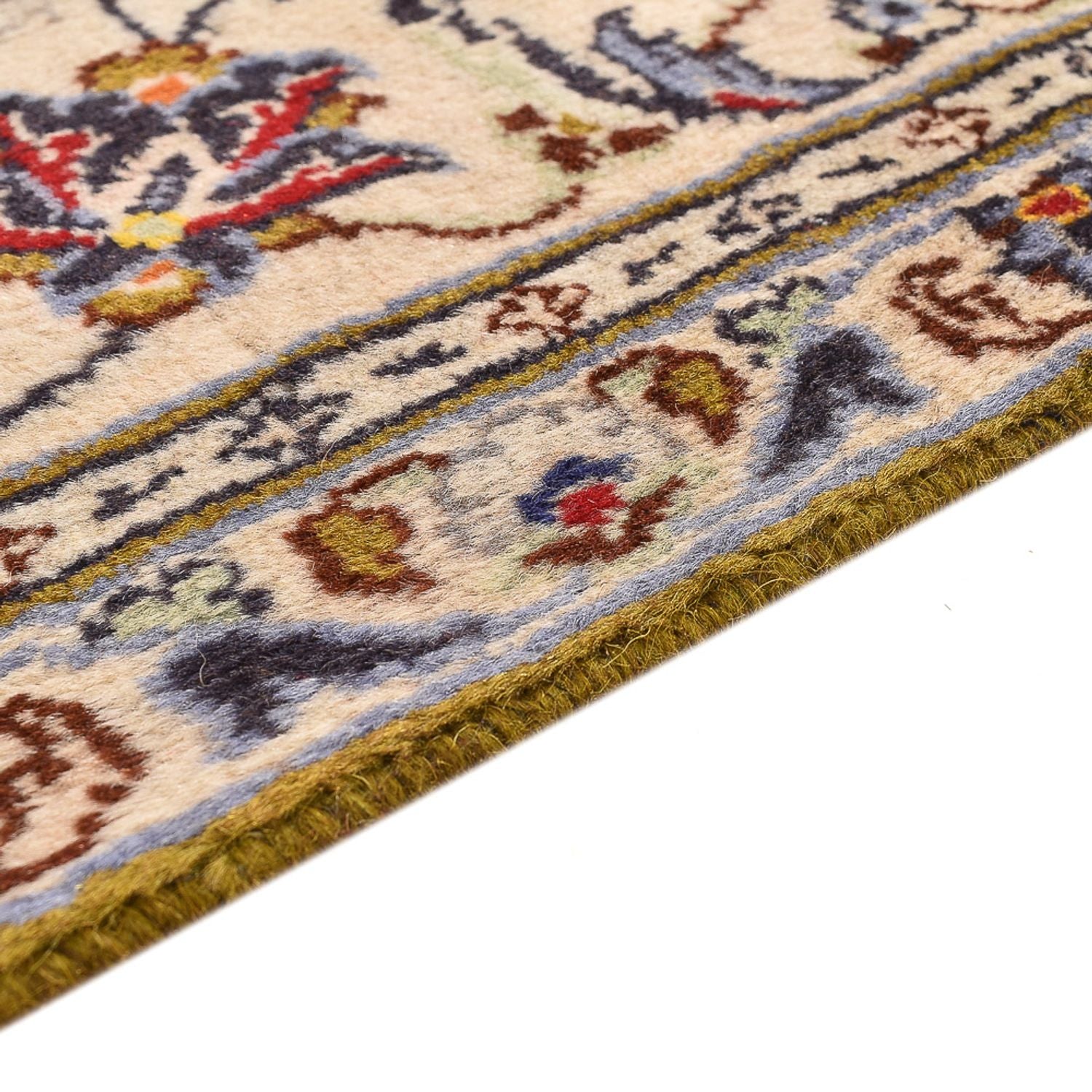 Persisk tæppe - Keshan - 295 x 196 cm - lys beige