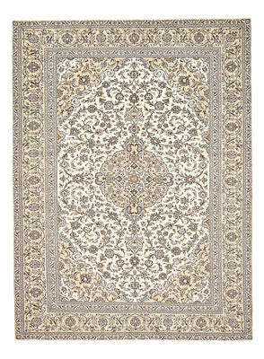 Persisk tæppe - Keshan - 400 x 288 cm - lys beige
