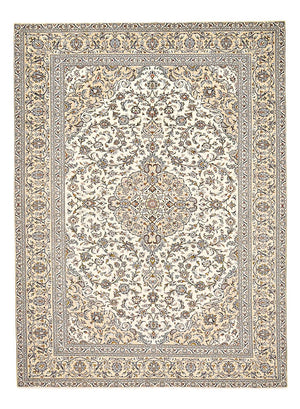Persisk tæppe - Keshan - 400 x 288 cm - lys beige