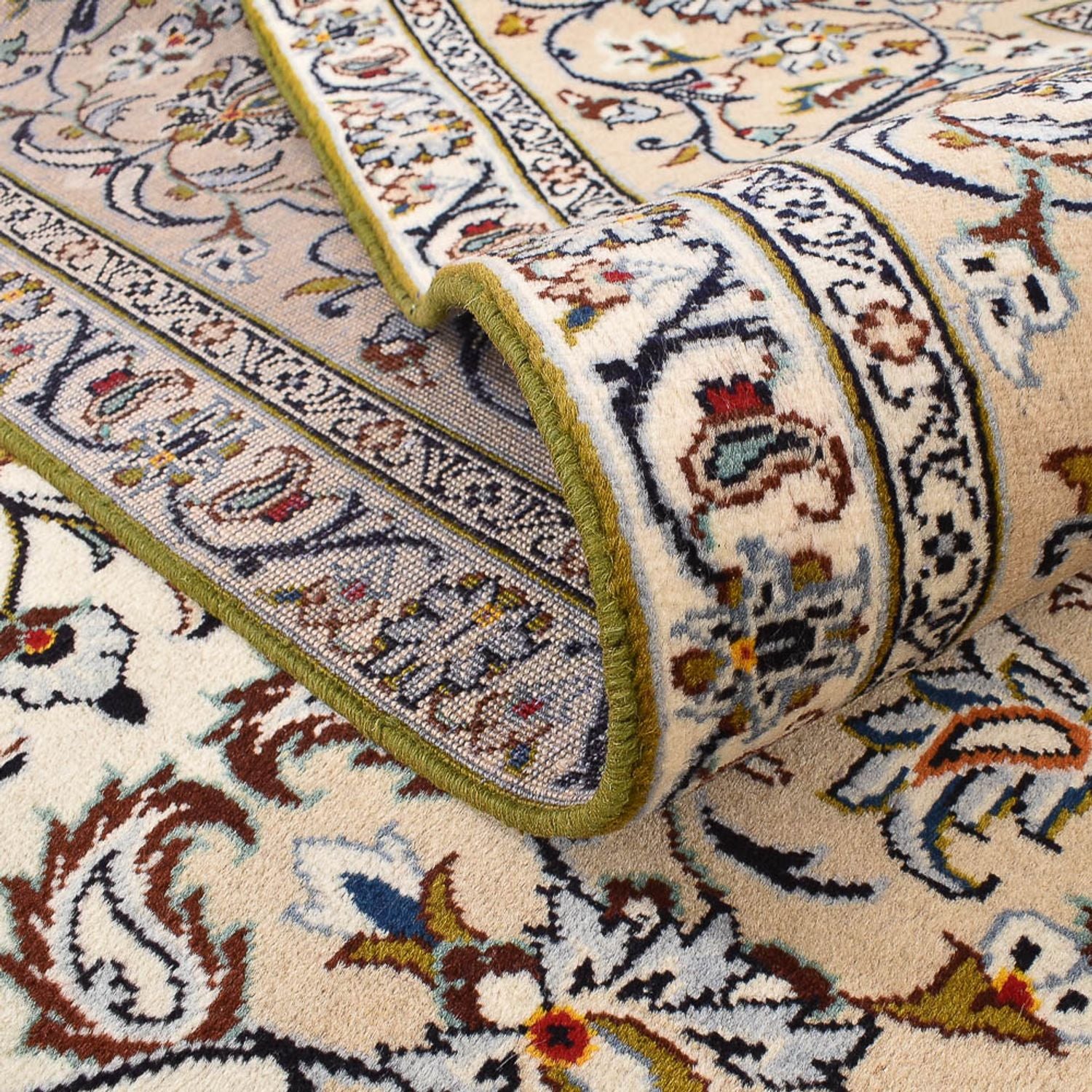 Persisk tæppe - Keshan - 400 x 288 cm - lys beige