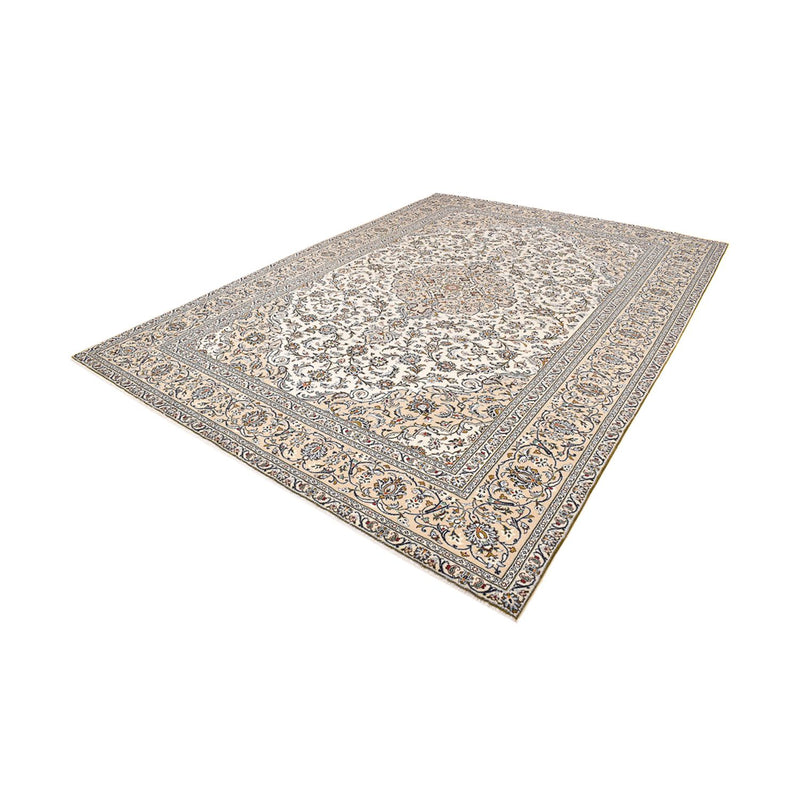 Persisk tæppe - Keshan - 400 x 288 cm - lys beige