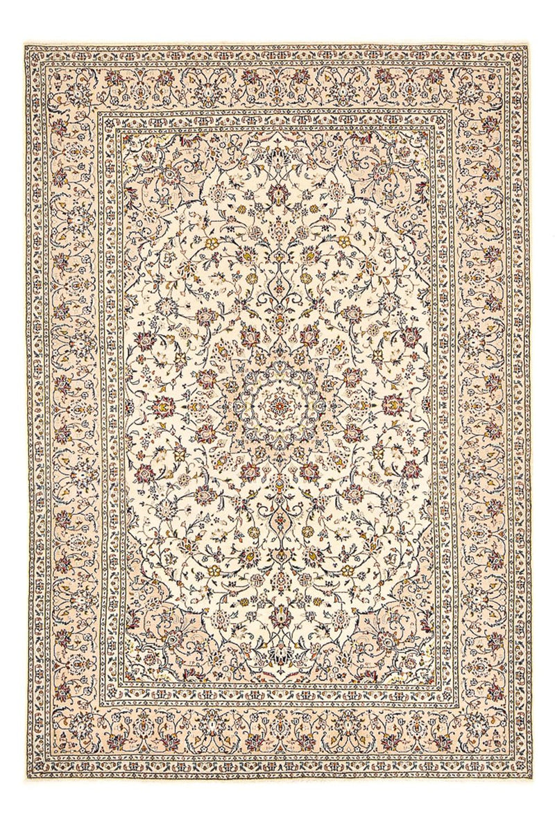 Persisk tæppe - Keshan - 300 x 200 cm - lys beige