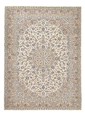 Persisk tæppe - Keshan - 403 x 282 cm - lys beige