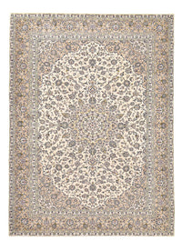 Persisk tæppe - Keshan - 403 x 282 cm - lys beige