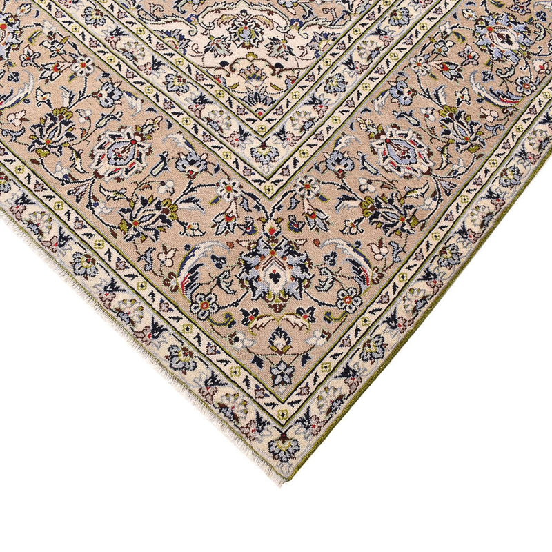Persisk tæppe - Keshan - 403 x 282 cm - lys beige