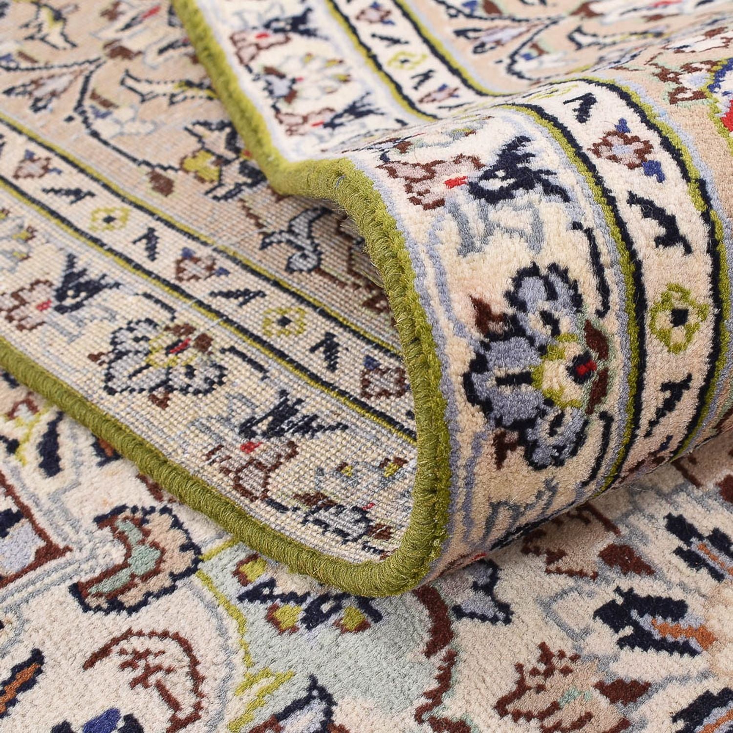 Persisk tæppe - Keshan - 403 x 282 cm - lys beige