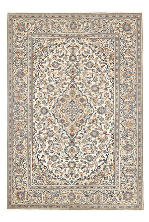 Persisk tæppe - Keshan - 300 x 200 cm - lys beige