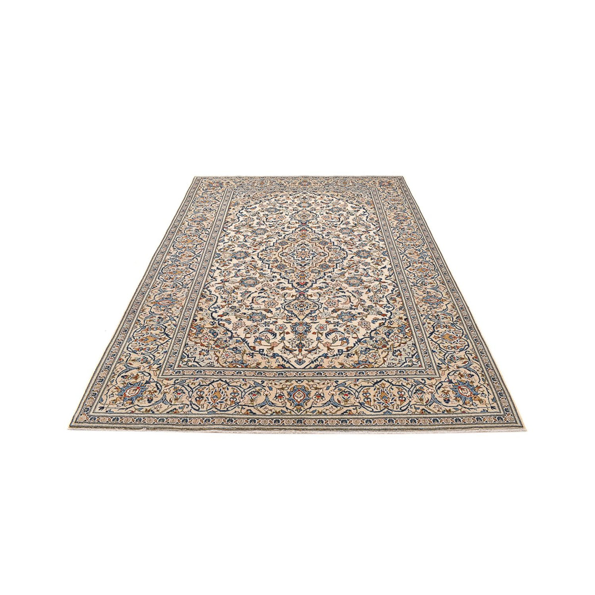 Persisk tæppe - Keshan - 300 x 200 cm - lys beige
