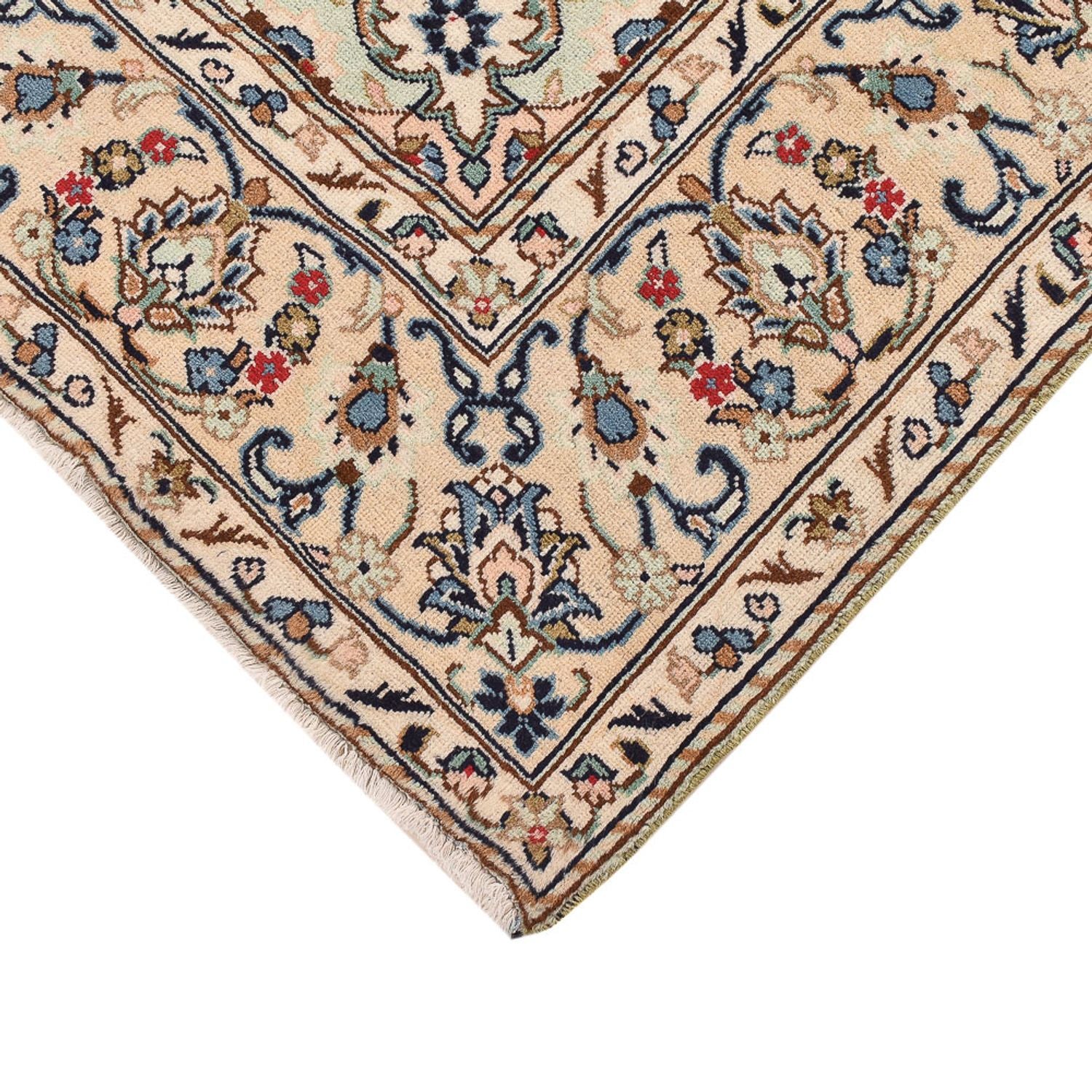 Persisk tæppe - Keshan - 290 x 191 cm - lys beige