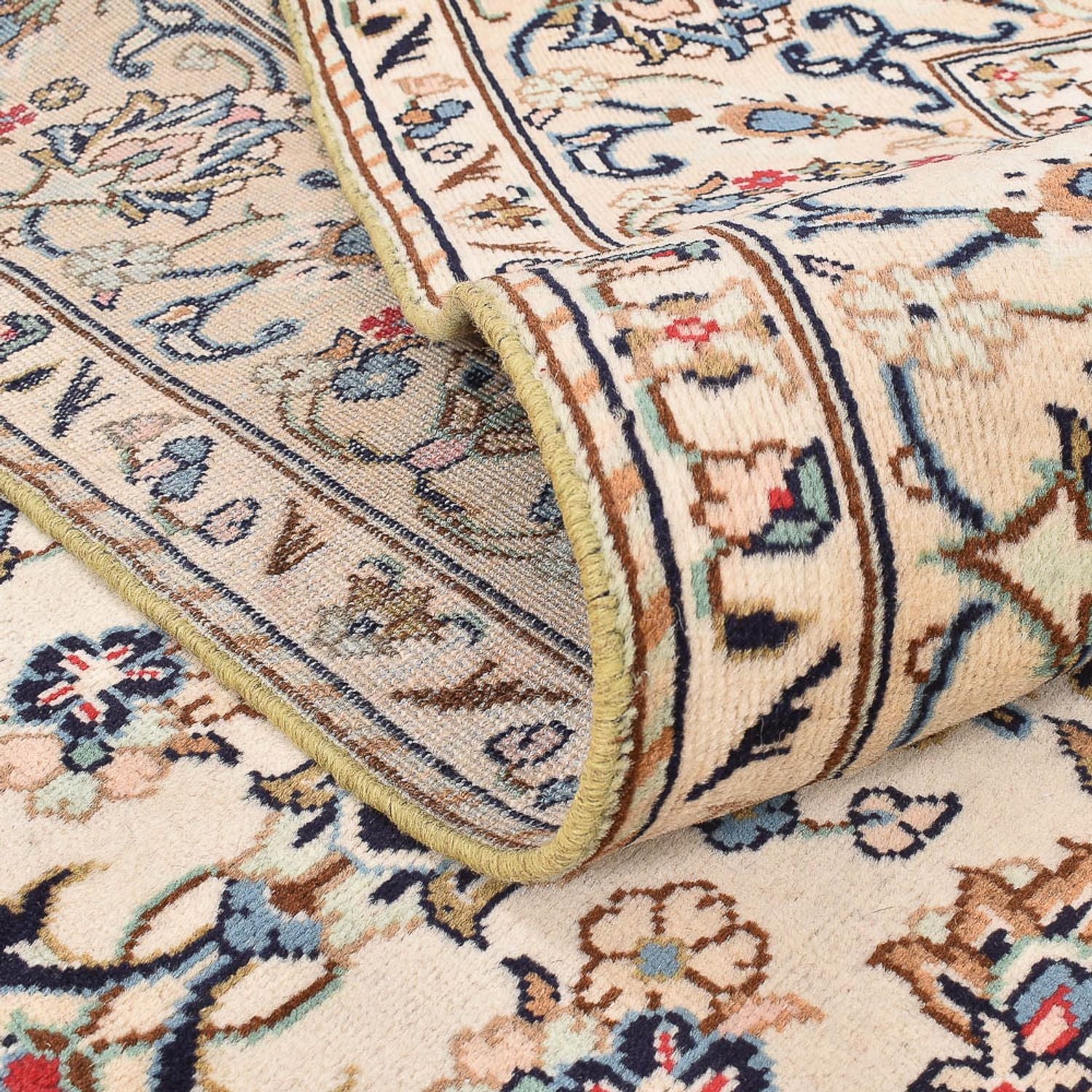 Persisk tæppe - Keshan - 290 x 191 cm - lys beige