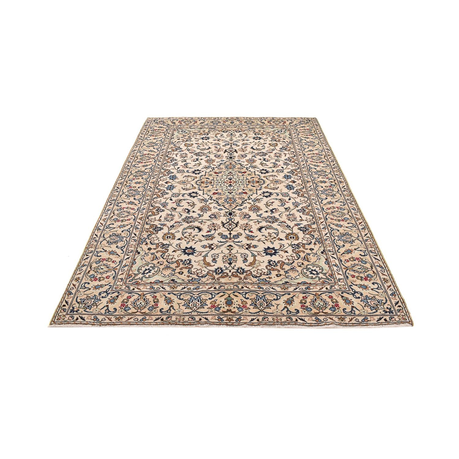 Persisk tæppe - Keshan - 290 x 191 cm - lys beige