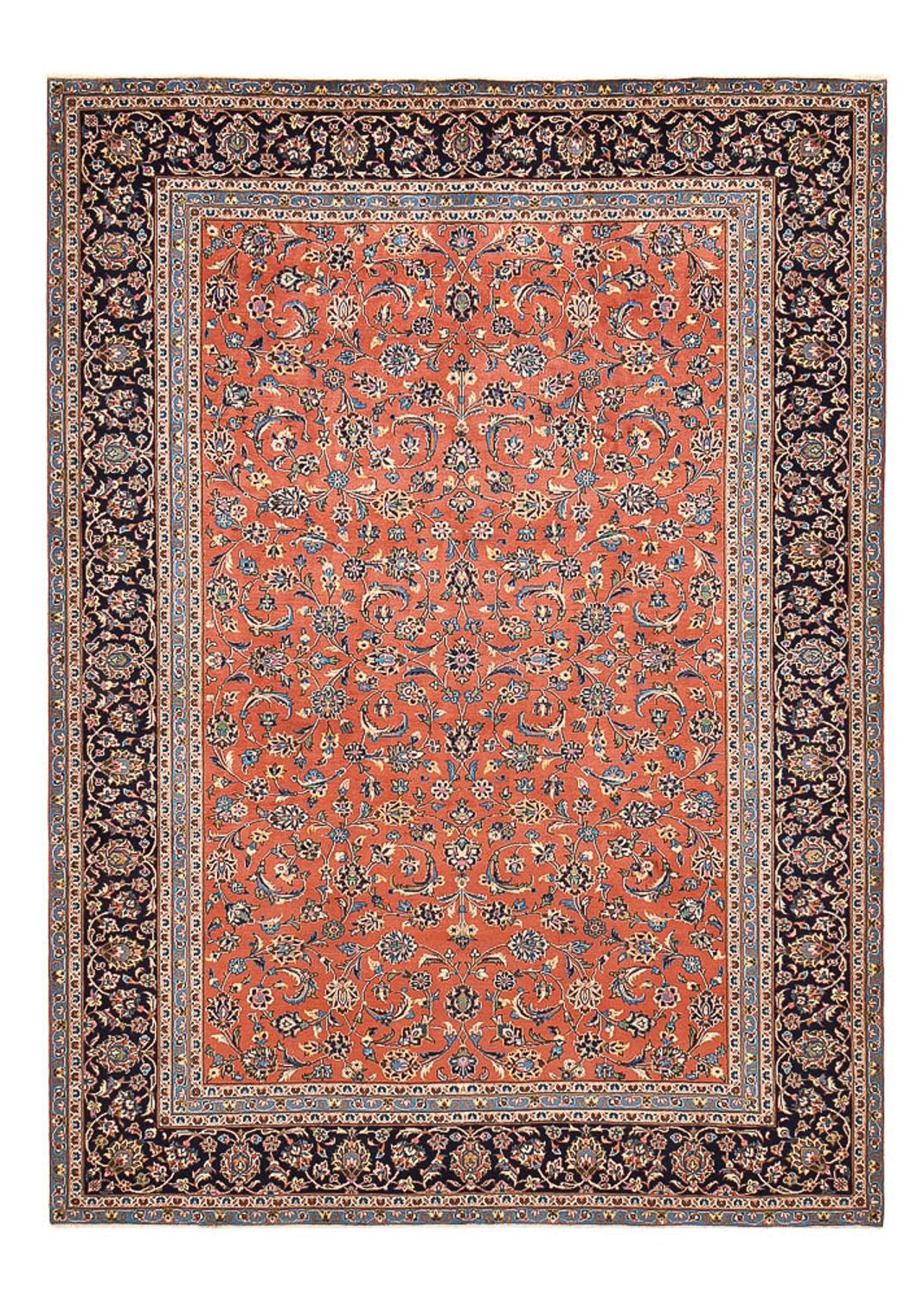 Persisk tæppe - Keshan - 336 x 243 cm - rød