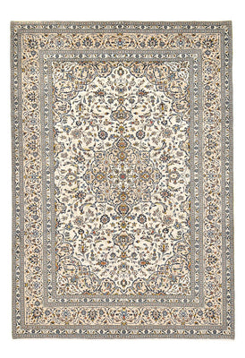 Persisk tæppe - Keshan - 360 x 246 cm - lys beige