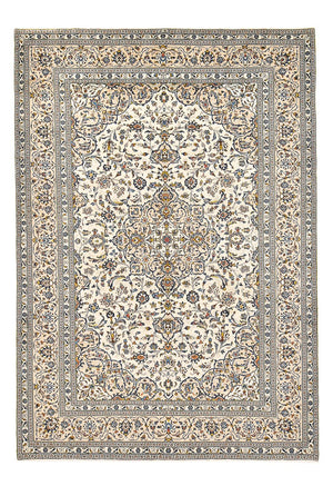 Persisk tæppe - Keshan - 360 x 246 cm - lys beige