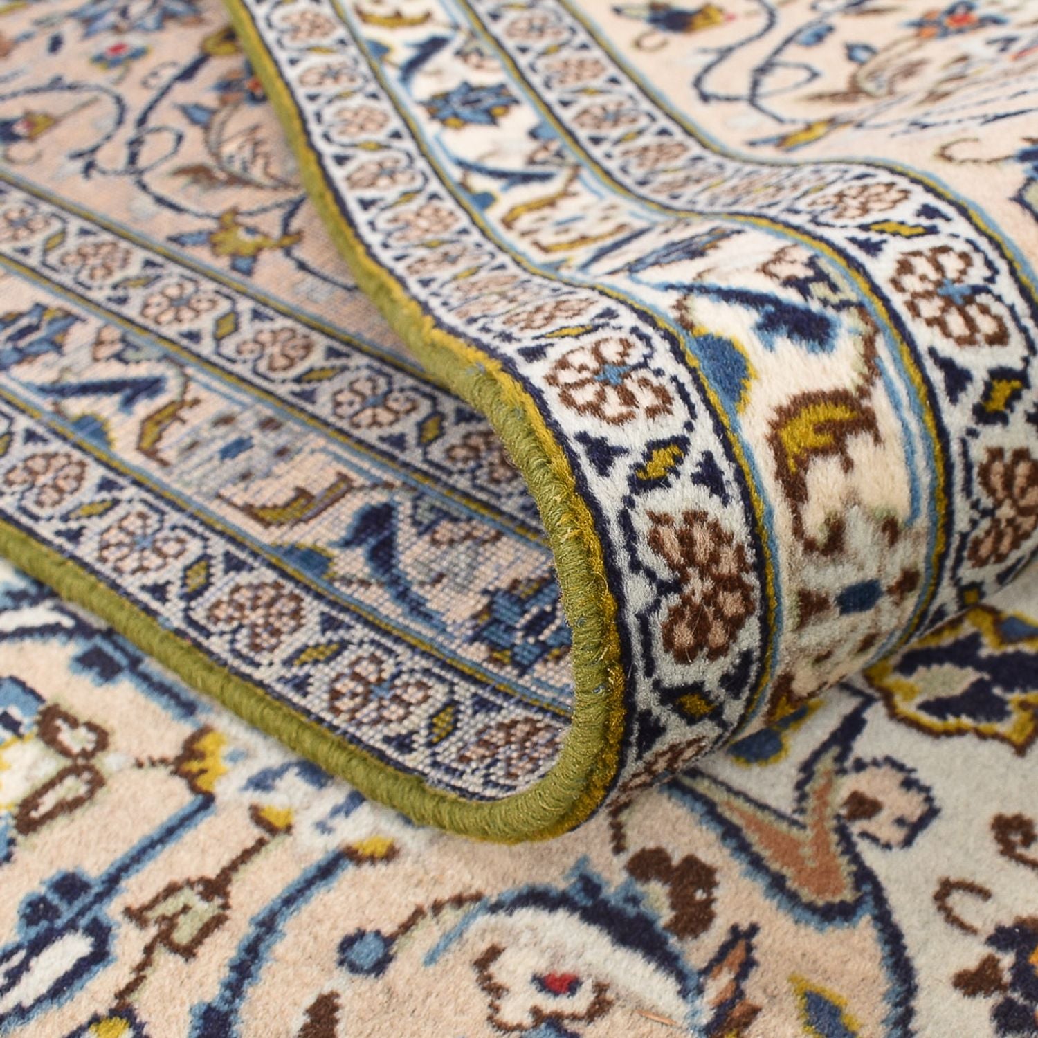 Persisk tæppe - Keshan - 360 x 246 cm - lys beige