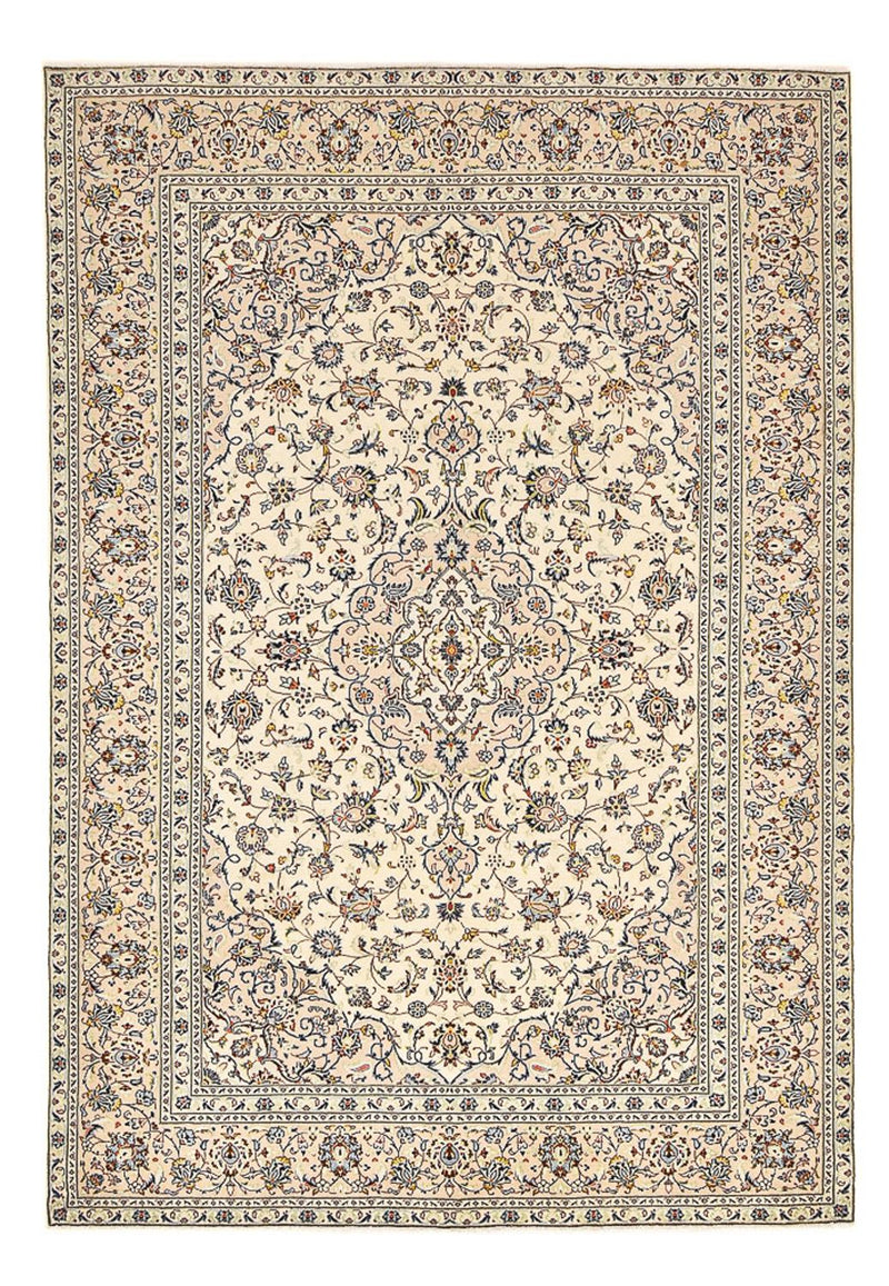 Persisk tæppe - Keshan - 352 x 242 cm - lys beige