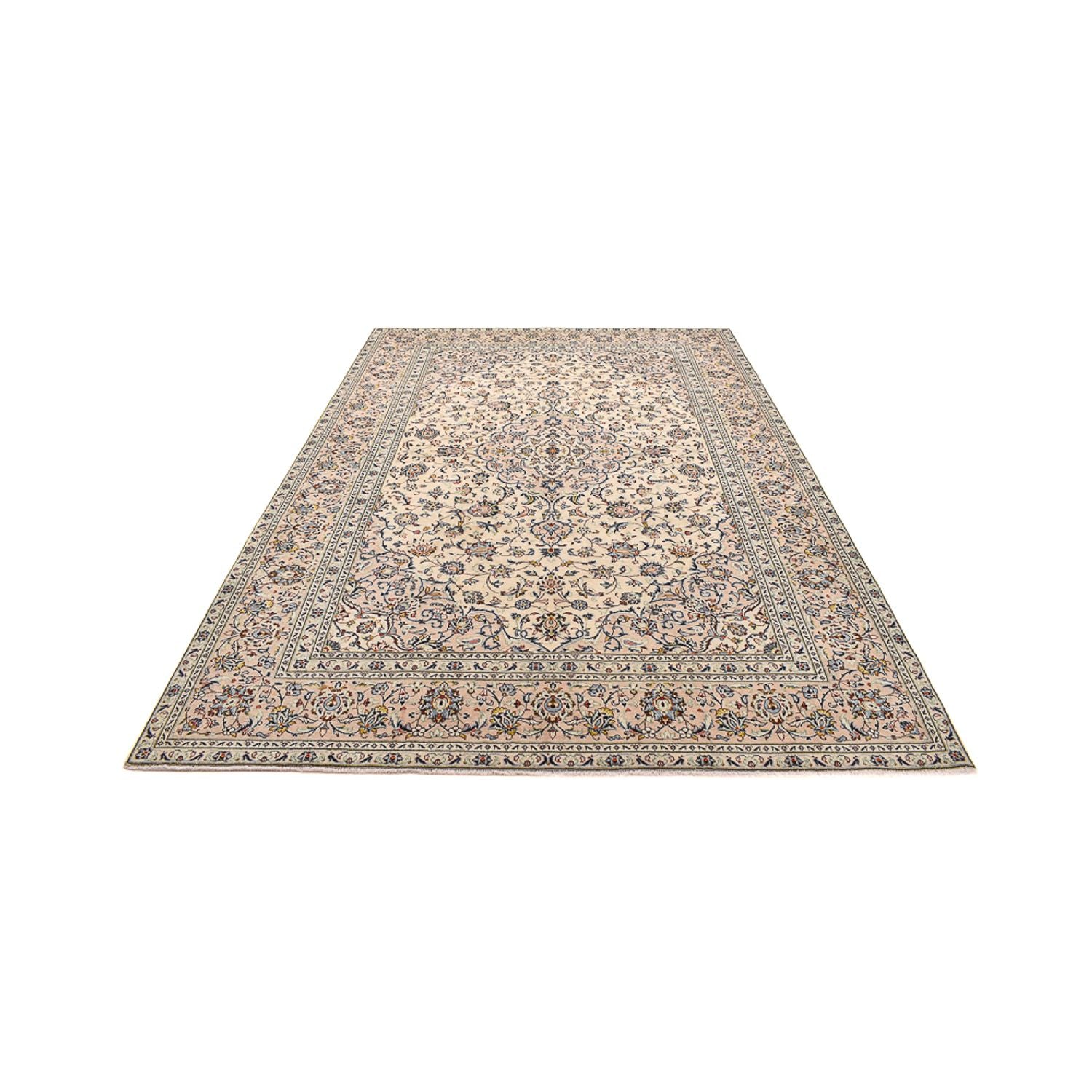 Persisk tæppe - Keshan - 352 x 242 cm - lys beige